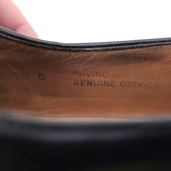 Vintage Bally Switzerland Exotic Ostrich Leather Dress Shoe Men 9.5 Brown Loafer - Picture 7 of 12